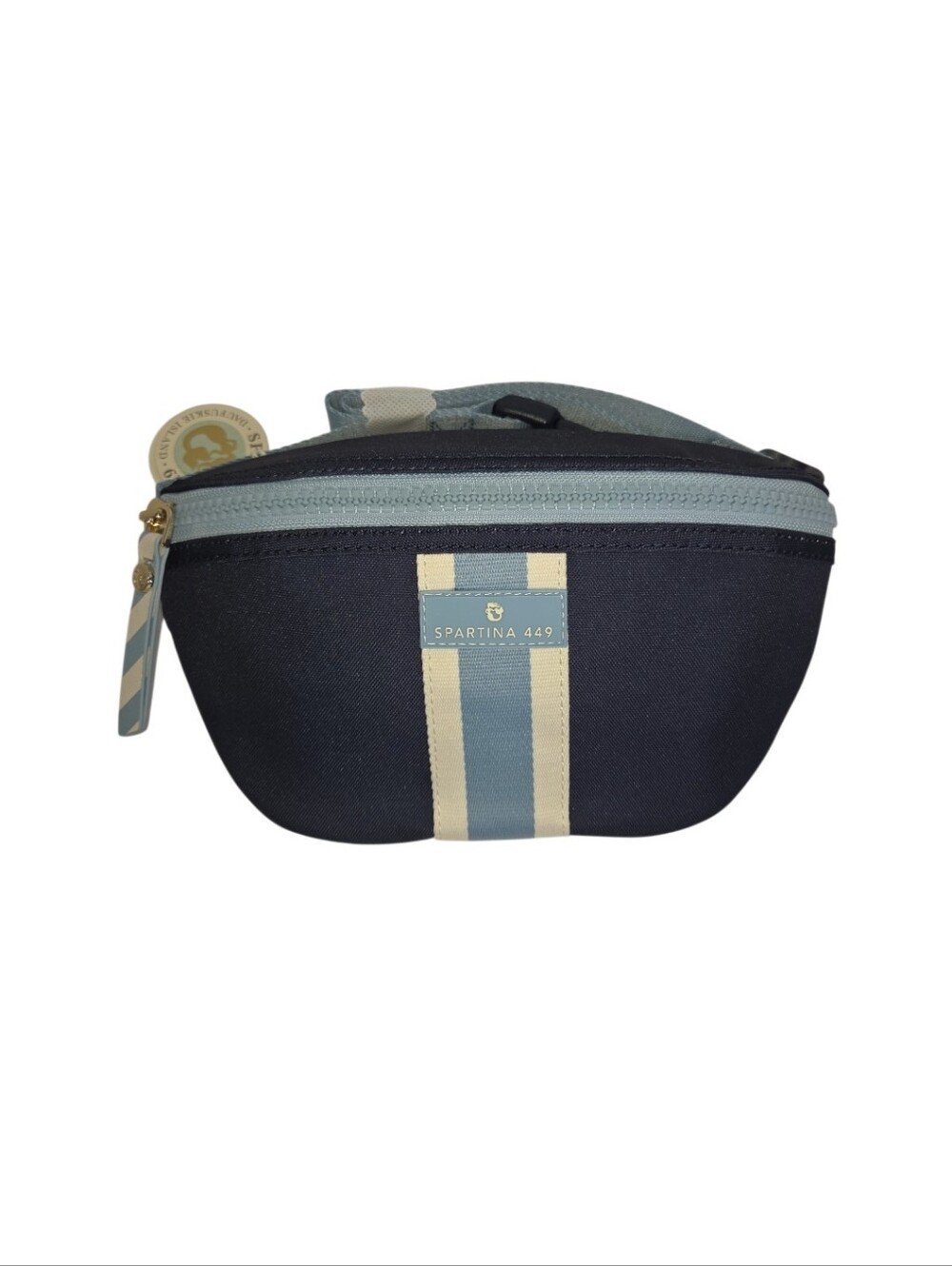 Spartina 449 Armada Belt Bag Fanny Pack Navy Blue Stripe NEW